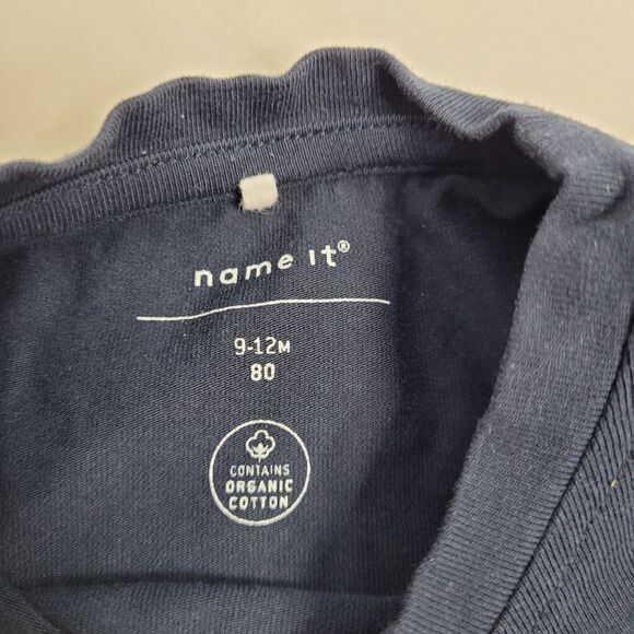 NAME IT dress navy blue bee long sleeve ruffle tunic 9-12m‎ - Picture 5 of 7